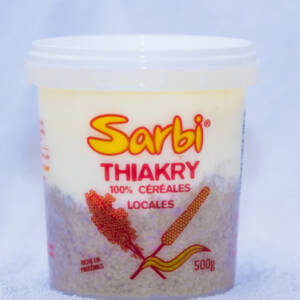 Pot 500g de thiakry Sarbi produit Milkoa produits laitiers au Sénégal