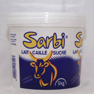 Pot 5kg de lait caillé nature sucré Sarbi fabriqué par Milkoa produits laitiers au Sénégal